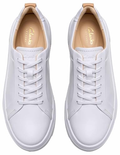 Clarks Para Mujer. 26183050 Zapatillas De Piel Hollyhock Walk Blanco (39), Plano, Cordones, Casual - 6