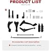 Motorcycle Forward Controls Complete Kit Footpegs Levers Linkages Fit For Harley Sportster XL 1200 883 2004-2013 Roadster Forty Eight Iron Superlow Nightster (Black, For 2004-2013)