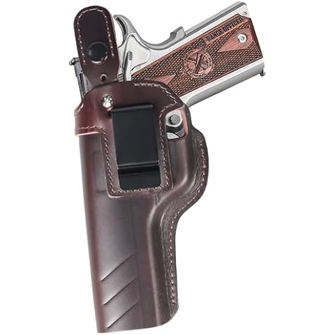 Thumb Break OWB 1911 Holster -Top Grain Leather Holster Fits Most 1911 Style for Colt 1911 fits Kimber 1911 for Springfield 1911 More -Fit 4" and 5" Barrels/Right Hand Cover