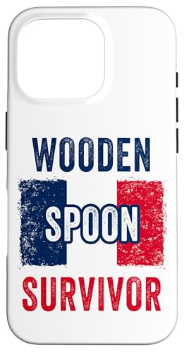 Wooden Spoon Survivor – France Flag Funny Childhood Quote Coque pour iPhone 16 Pro