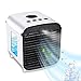 Produktbild Bilisder Mobile Klimageräte, Tragbare USB Mini Air Cooler mit 7 Farben Nachtlicht, 4 in 1 Klimaanlage | Luftbefeuchter | Luftreiniger | Lüfter für Zuhause und Büro, 3 Geschwindigkeiten