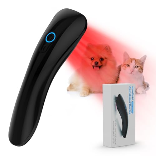 Terapia láser para perros, dispositivo de terapia de luz roja portátil con 18 x 620 nm para músculos de mascotas, cadera y artritis articular, alivio del dolor, cuidado de heridas, problemas