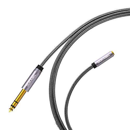 DuKabel TopSeries Long 6.35mm (1/4 inch) to 3.5mm (1/8 inch) Headphone Jack Adapter