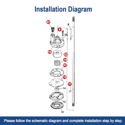Image of MARKGOO Water Pump Repair Kit 763758 for OMC Johnson Evinrude 5.5 6 7.5 HP