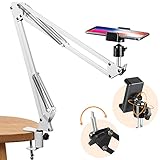 TARION スマホスタンド 寝ながらスマホスタンド ベッドアーム スマホ動画 カメラスタンド 安定 揺れない 耐久性ある 360°回転 角度手軽に調整 ブツトリ ベッドスマホスタンドアーム スノーホワイト