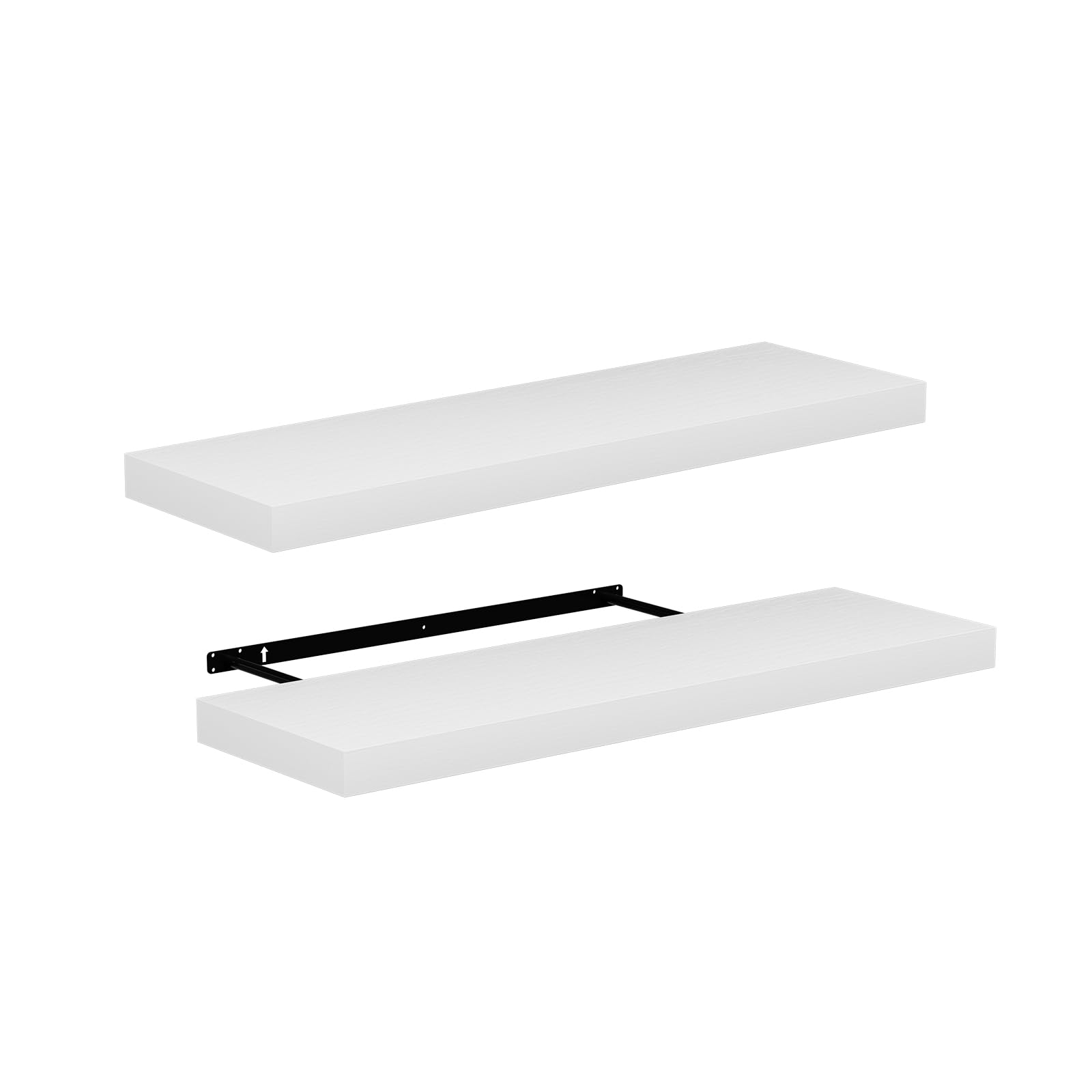 Étagère murale blanche moderne de 80cm pour rangement mural et présentation