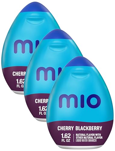 mio Cherry Blackberry Flavored with other natural flavor Liquid Water Enhancer, 1.62 fl oz Bottle (Pack of 3)