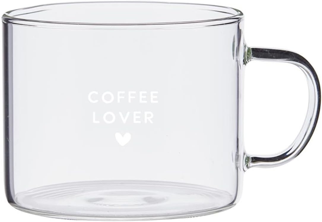 Santa Barbara Design Studio Large Mug Sippin' Pretty Glass Coffee Cup, 16-Ounce, Good Day