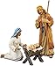 Three Kings Gifts Holy Family Joseph, Mary, Jesus with Manger, Polystone Flat Bottom Base for Stability, Home Decorating Christmas Nativity Scene Sets & Figures, 3-Pieces, For 12 inch Scale Collection