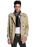 SEW ELEGANT NOUVEAU Écharpe Premier Simple Réversible Couleur Imprimé Homme Et Rayures Pinstripe (Pierre)