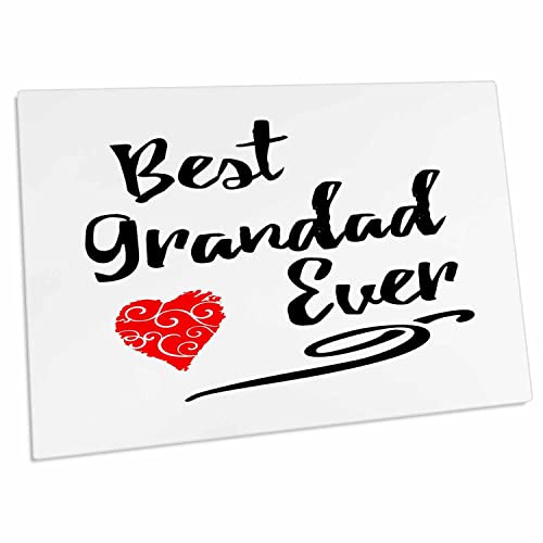 3dRose Best Grandad Ever Design con corazón rojo escritorio