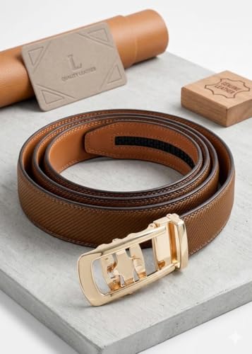 Image of WildHorn Men's Genuine Leather Belt for Men| Premium Auto-Lock Buckle | Adjustable up to 48 inch | Formal & Casual Wear | Micro-Adjust Fit | Stylish Gift Box Included