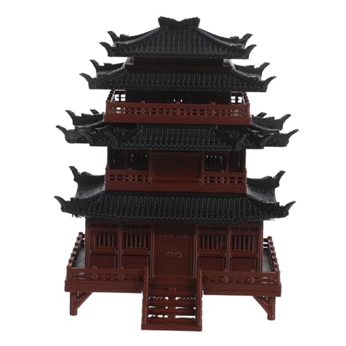 ORFOFE Miniatur Chinesischer Pagodenpavillon Modell Filigrane Asiatische Architektur Leichtes Dekor für Bonsai Aquarium Japanischen Garten und Mikro-landschaften ORFOFE Miniatur Chinesischer Pagodenpavillon Modell Filigrane Asiatische Architektur Leichtes Dekor für Bonsai Aquarium Japanischen Garten und Mikro-landschaften