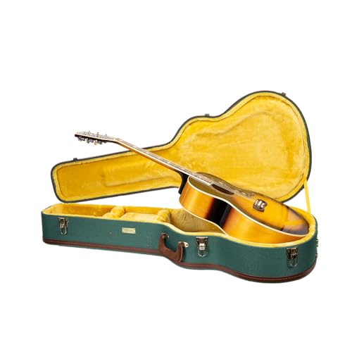 Crossrock Master Series Super Jumbo Guitar Case for Gibson SJ-200 | Malachite Blue Eco Tweed Fabric...