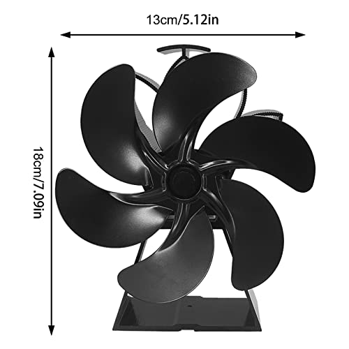 Ventilador de Lareira, Ventilador de lareira de alta eficiência de 6 lâminas, Ventilador de lareira