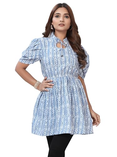 Image of Women Crepe Stylish Solid Trendy Tunic Tops Tops for Women