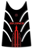  Protección Puerta Depósito Tmax 500 Adhesivo 3D per Scooter Yamaha T MAX 2008-2011 - Negro-Rojo