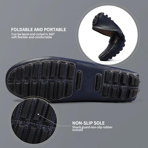 Artisure Women's Classic Comfort Leather Penny Loafers Casual Slip-Ons Lightweight Walking Flats Driving Mocs Boat Shoes - Image 5