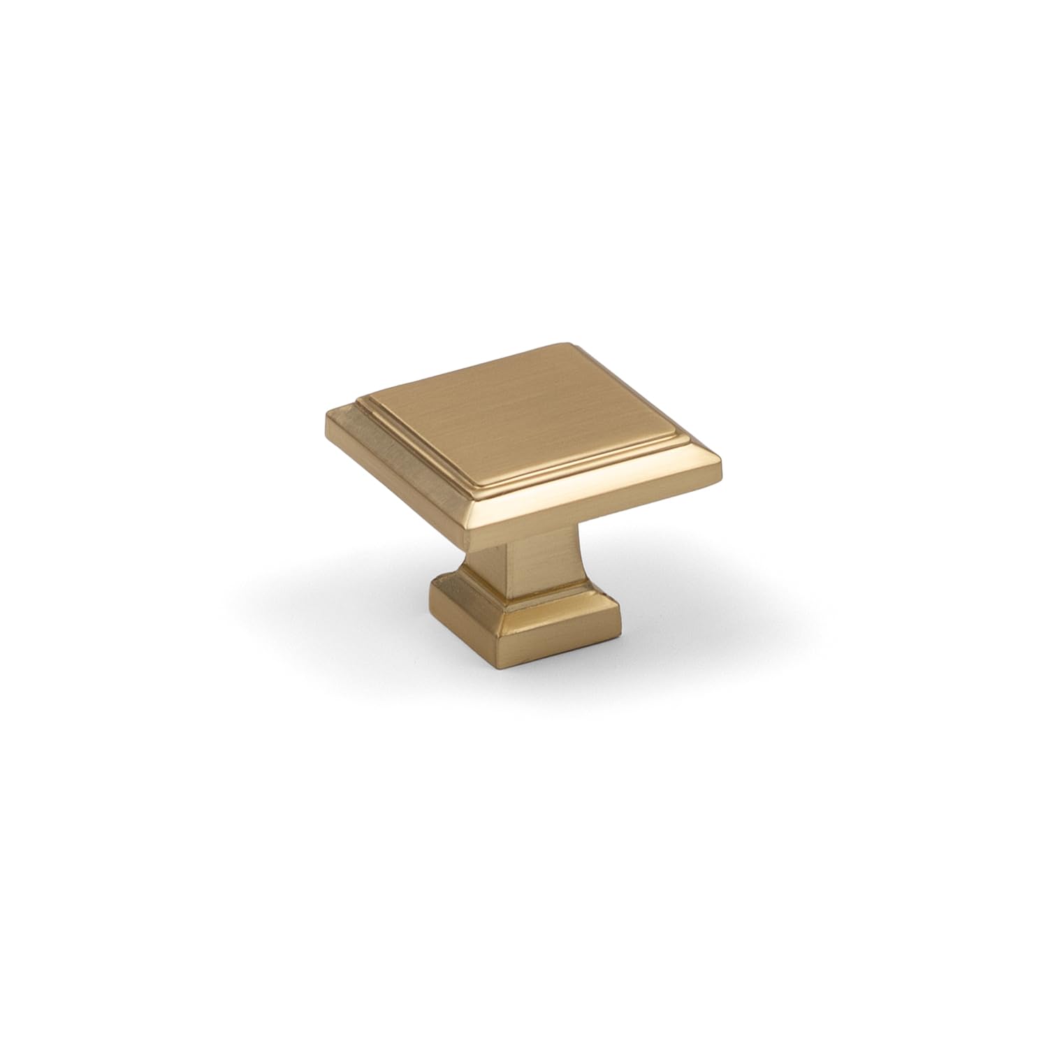 Handle & Home Satin Brass 32Mm Brushed Brass Square Cabinet Knob – Modern Kitchen Cupboard & Drawer Door Handle