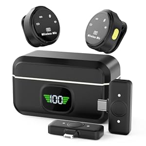 Lavalier Wireless Microphone for iPhone/Camera/PC/Laptop,Lightning/USB-C/Plug,Ultra-Low Latency,360° HD Recording,Intelligent Noise Reduction, Suitable for Video Recording and Streaming