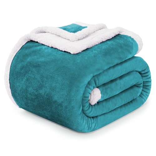 BEAUTEX Sherpa Fleece Throw Blankets, Soft Fluffy Flannel Plush Blanket