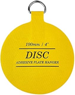 Disc Plate Hangers for Walls - Strong Invisible Plate Holder Self Adhesive Stick On Hooks Picture Hanging Wall Plate Holder - (100mm / 4") Plate Hanging Disk