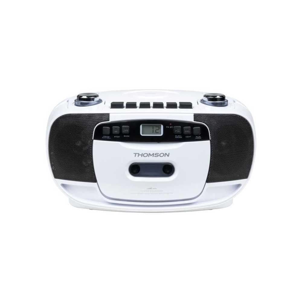 Lecteur radio cassette et CD portable - THOMSON - RK201CD - Blanc