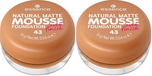 Essence - Fond de Teint Mousse Natural Matte Mousse - 43 (Lot de 2)
