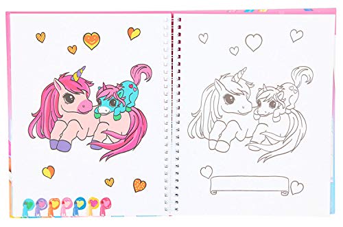 Depesche 7959 Ylvi - Malbuch Create your Unicorn, inkl. 8 Fasermalern, Ausmal-Buch mit 60 zauberhaften Einhorn-Motiven… – Bild 5
