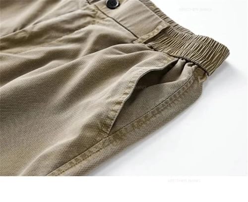 Men's Summer Lyocell Soft Breathable Straight Trousers Elastic Waist Ultra Thin Baggy Jeans Pants3