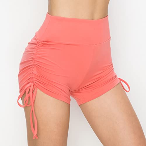 Image of ALWAYS Faux Leather Shorts - High Waist Active Stretch Yoga Short Pants for Women