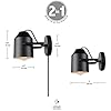 Globe Electric 51514 Greyson 1-Light Plug-in or Hardwire Wall Sconce ...