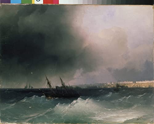 Peinture d'Odessa par Aivazovsky - Toile 60x90cm pour habiller un mur vide de salon