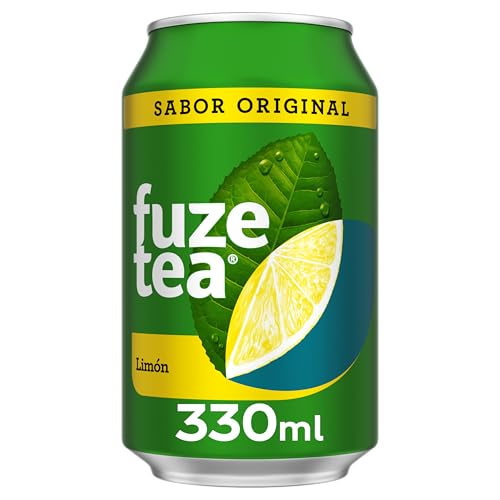 Fuze Tea Original, Sabor Limón, Refresco de Té sin Gas, Lata 330 ml
