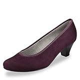  Ara 12-54220 Auckland Damen Pumps Textil Rundumgummizug Textilfutter Weite G, Groesse 40, bordeaux