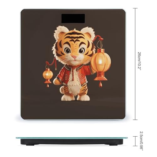 Báscula digital de baño con visor LED y plataforma de vidrio templado miniatura 2