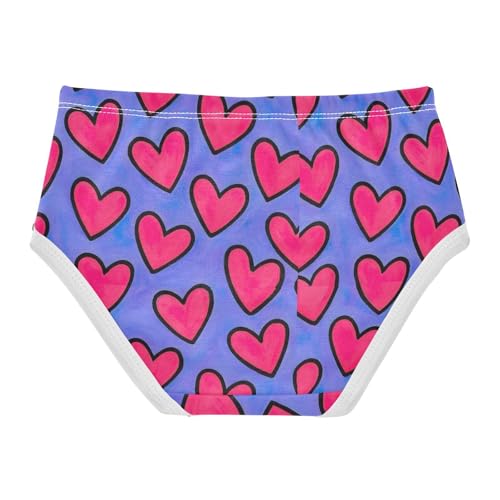Joisal Cotton Toddler Underwear Floral Cute Pink Hearts Purple Little Girl Panties Animals Kids Undies Briefs 2t2