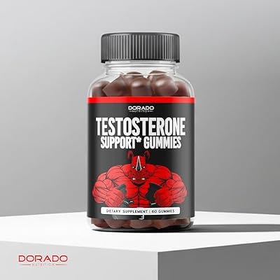 Testosterone Gummies for Men (60 Count) Testosterone Supplement for Men - Premium Test Booster - Support Strength, Stamina, Drive & Performance - Third Party Tested, Non-GMO, Vegan Safe & Made in USA