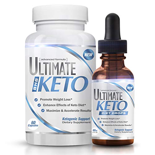 Ultimate Keto Diet Drops Bundle with BHB Capsules - for Weight Loss (2 Items)