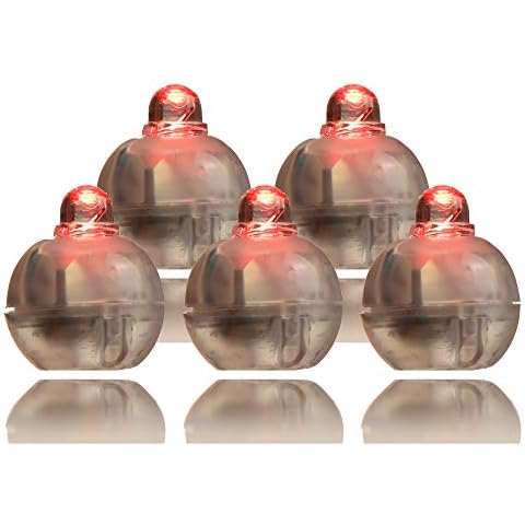 Red Mini LED battery operated (no wires) lights pack of 5, Perfect for Cake lights illumination Cover