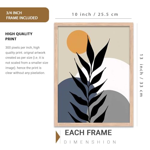 Image of kotart Aesthetic Boho Art Home Decoration Painting | Boho Paintings With Frame For Living Room Bed Room Hotel Wall Decor Digital Reprint Set of 9 (10X13 inch)