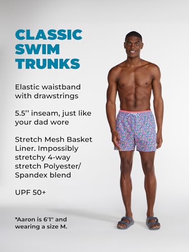 Image of Chubbies Men's Swim Trunks, Stretch Swimming Board Shorts, 5.5 inch Inseam