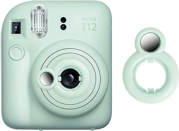 instax Mini 12 ミントグリーン ケース付き Amazon | Rieibi instax mini 12 自撮り接写レンズ ，Fujifilm チェキ