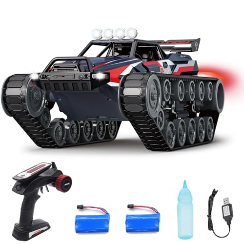 Fistone 1/12 Scale 4WD Remote Control Military Crawler Tank - 2.4GHz RC Off-Road Vehicle for Kids...