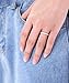 TIGRADE 2mm Women Titanium Eternity Ring Cubic Zirconia Anniversary Wedding Engagement Band Size 3-13.5, Silver, Size 7