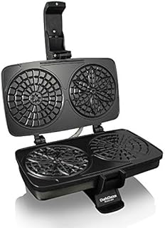 Chef's Choice Pizzelle Maker Toscano PizzellePro Features Nonstick Surface and Even Heating for Two Baked Treats in Seconds, 2-Slice, Silver