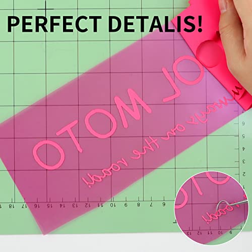 Image of HTVRONT HTV Vinyl Rolls Heat Transfer Vinyl - 12 inch x 8ft Neon Pink HTV Vinyl for Shirts, Iron on Vinyl for All Cutter Machine - Easy to Cut & Weed for Heat Vinyl Design (Neon Pink)
