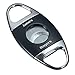 Personalized Visol Cornwall Matte Black and Silver Cigar Cutter with Free Laser Engraving