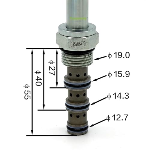 Cartouche SV08-47A pour électrovanne hydraulique à filetage standard SV08