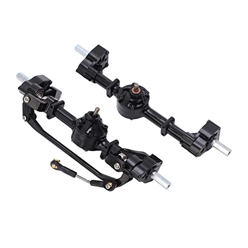 SUNGOOYUE RC Vehicle Front Rear Axles Kit, Front and Rear Axles Assembly Compatible with WPL B14 B24 C14 C24 C34 C44 1/16 RC Car